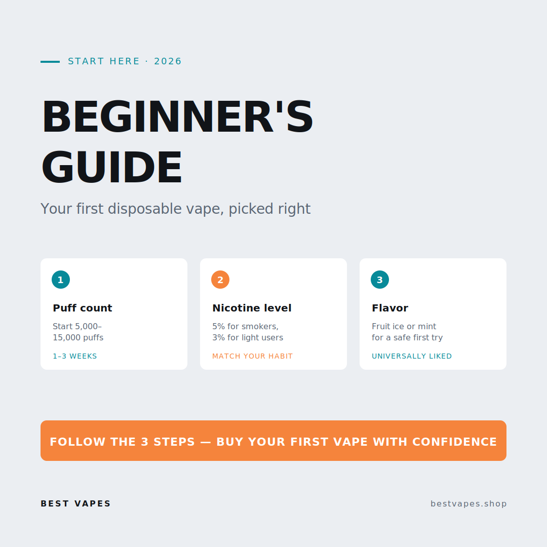 Best Disposable Vapes for Beginners in 2026: Complete Starter Guide