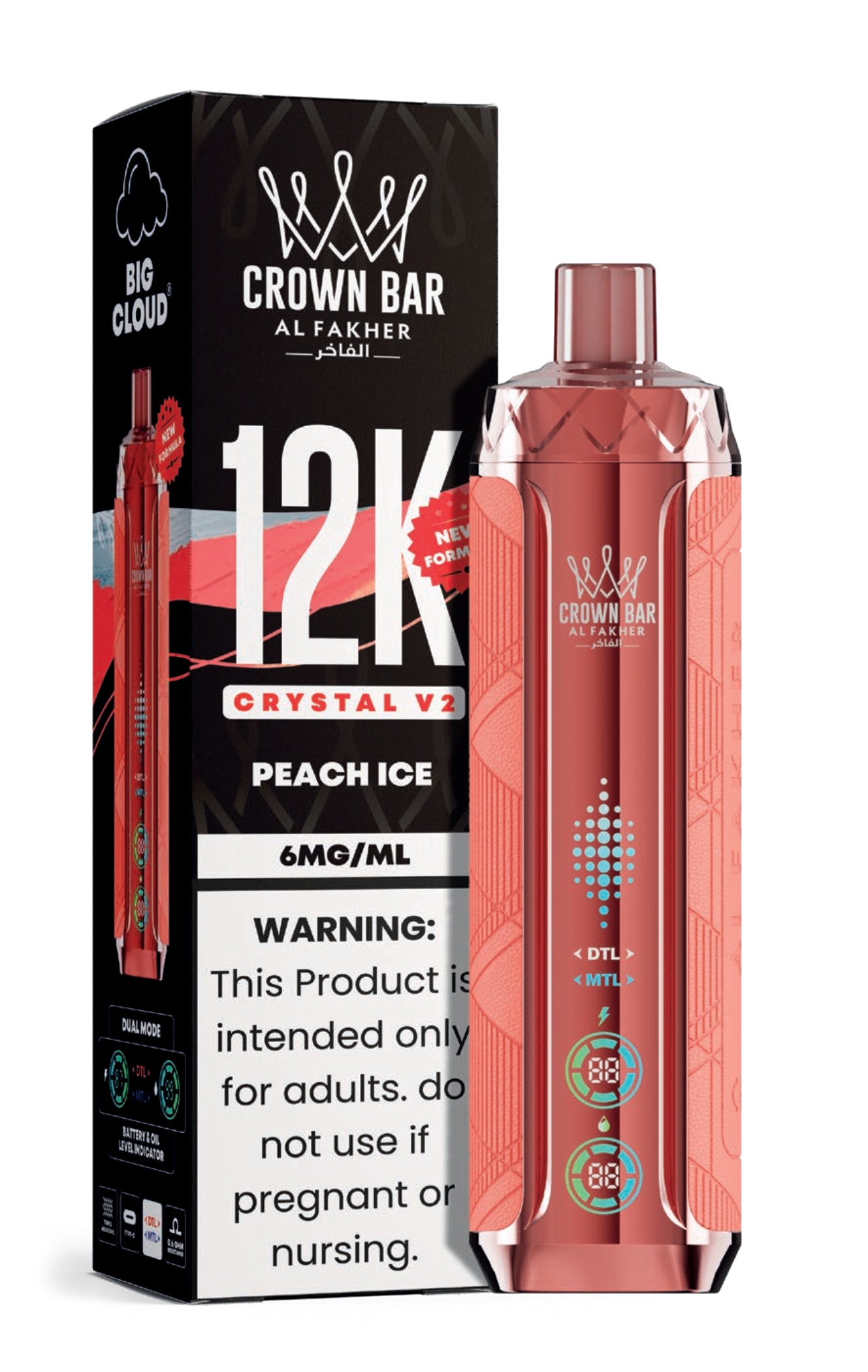 Crown Bar Al Fakher 12K Crystal V2 Metatine Disposable Vape