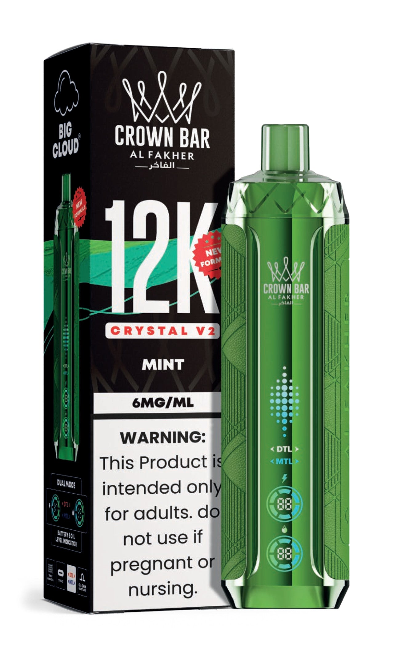 Crown Bar Al Fakher 12K Crystal V2 Metatine Disposable Vape