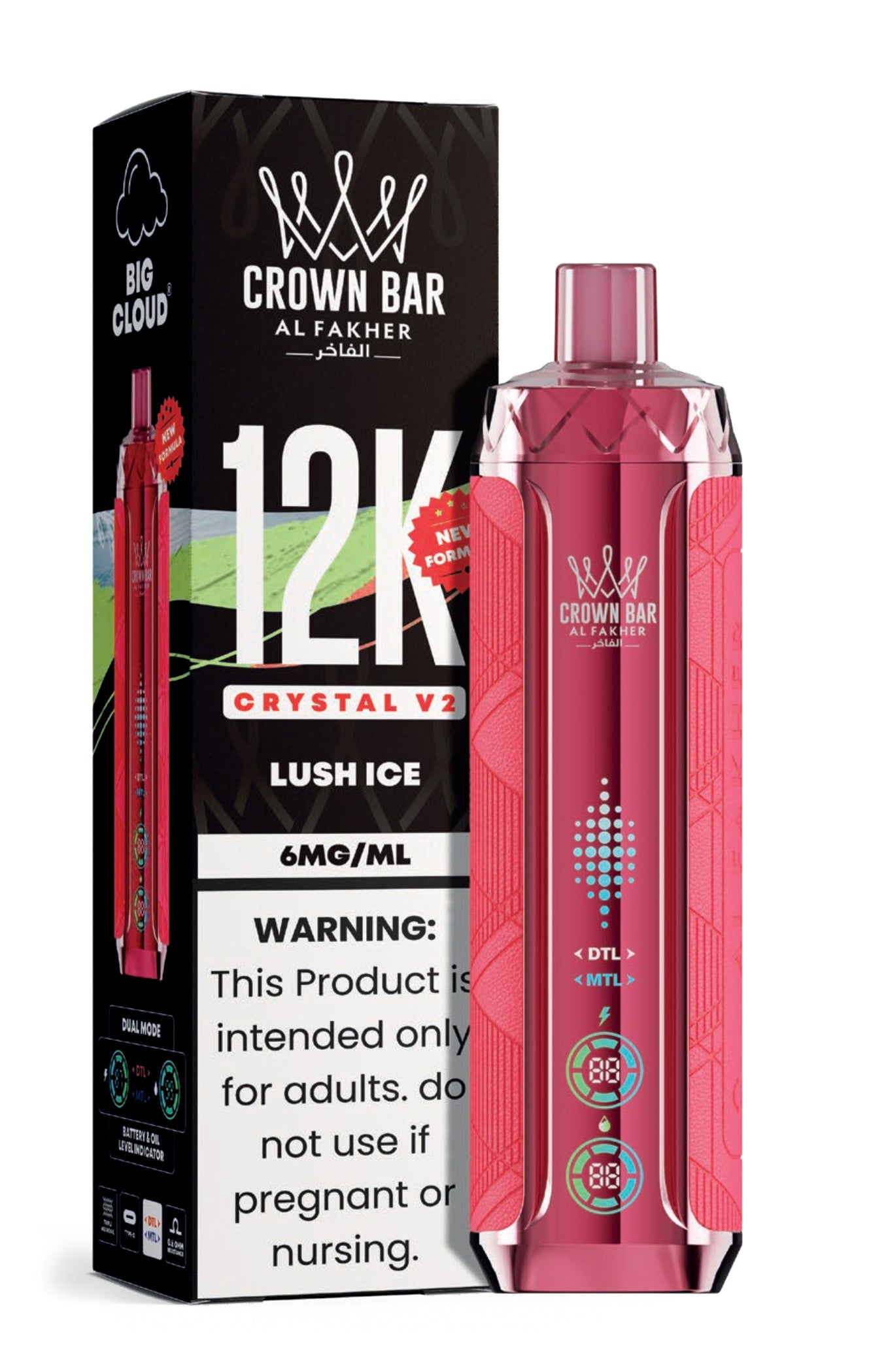 Crown Bar Al Fakher 12K Crystal V2 Metatine Disposable Vape