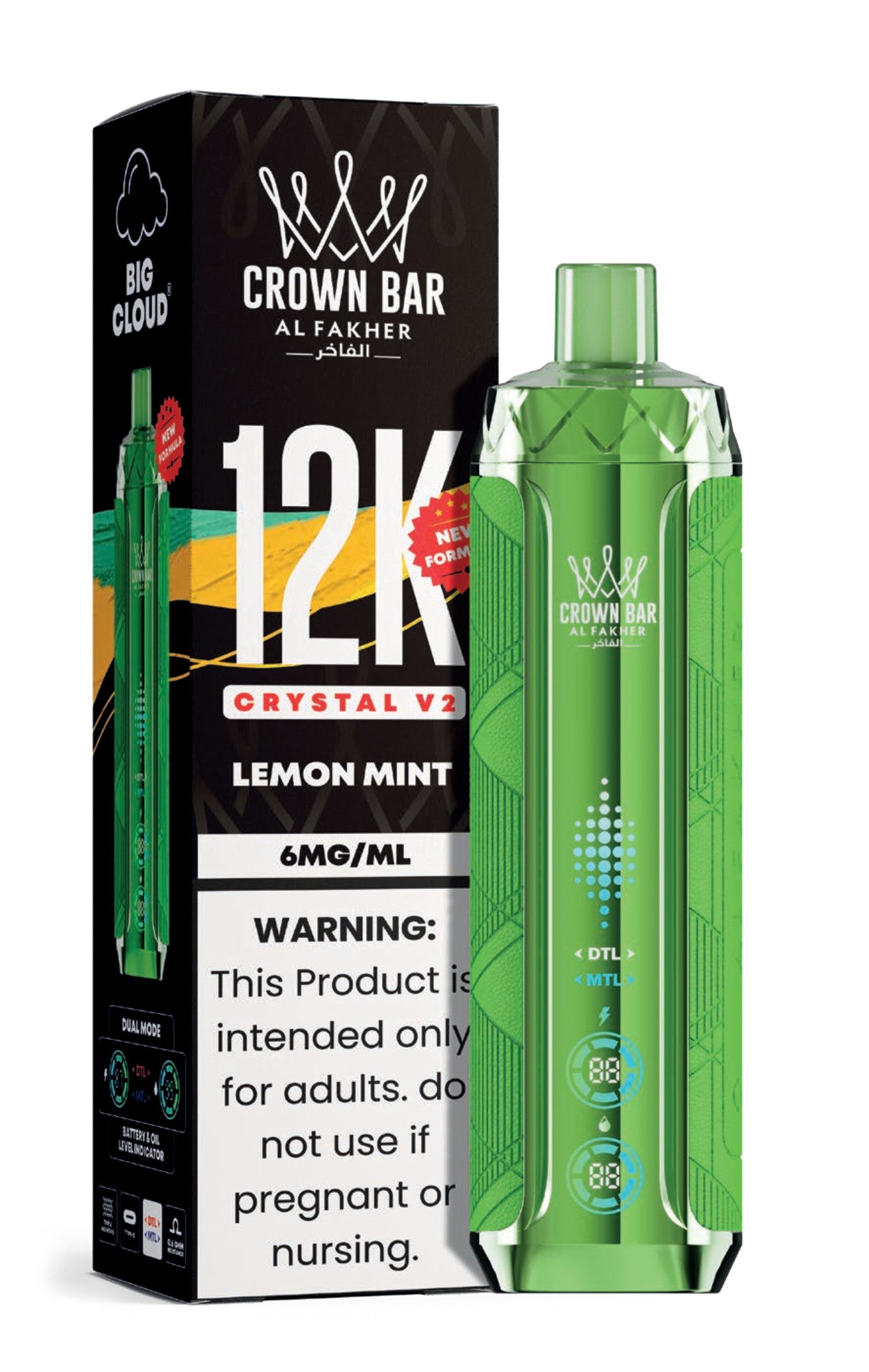 Crown Bar Al Fakher 12K Crystal V2 Metatine Disposable Vape