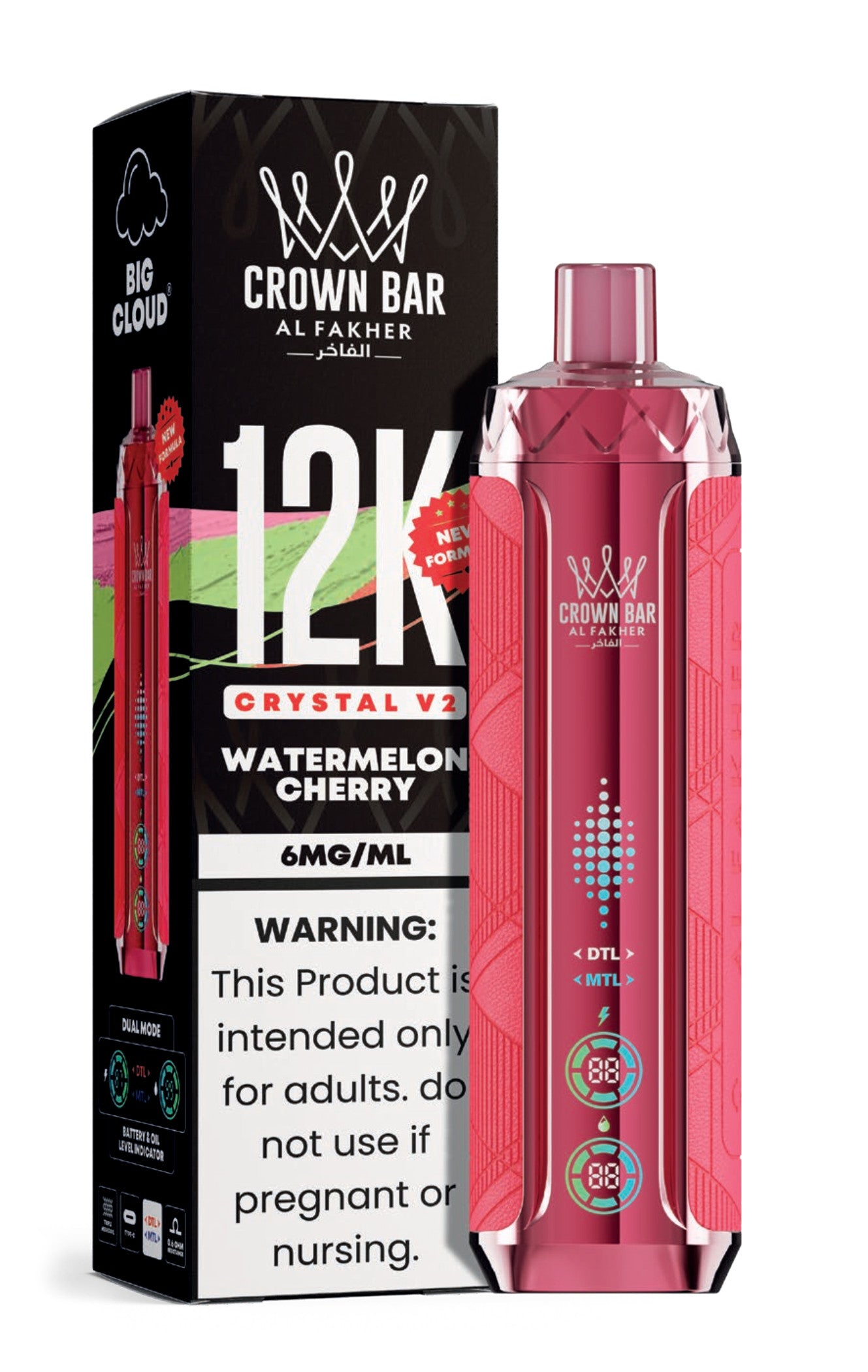 Crown Bar Al Fakher 12K Crystal V2 Metatine Disposable Vape