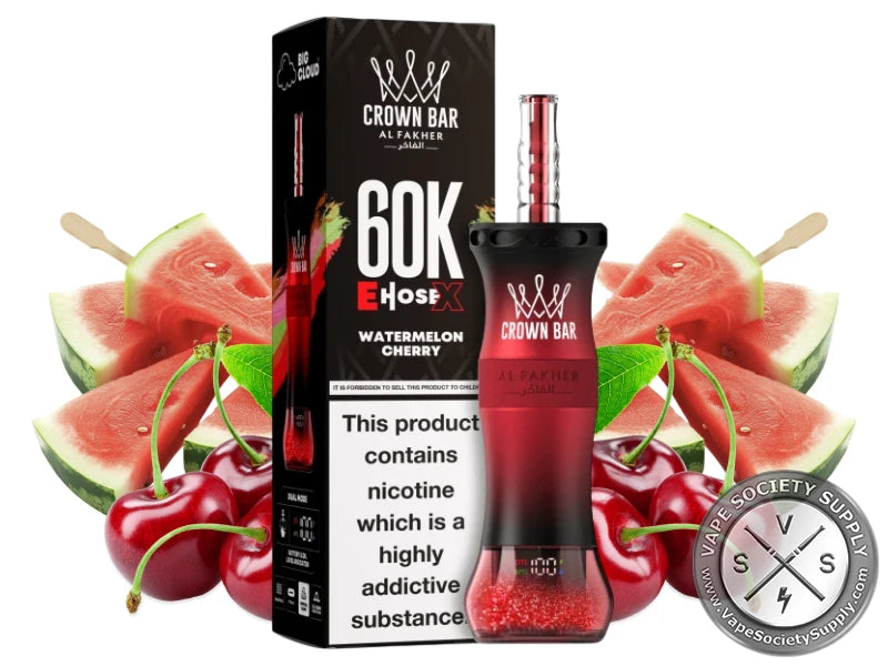 Watermelon Cherry Crown Bar Al Fakher 60K E-Hose Disposable Vape