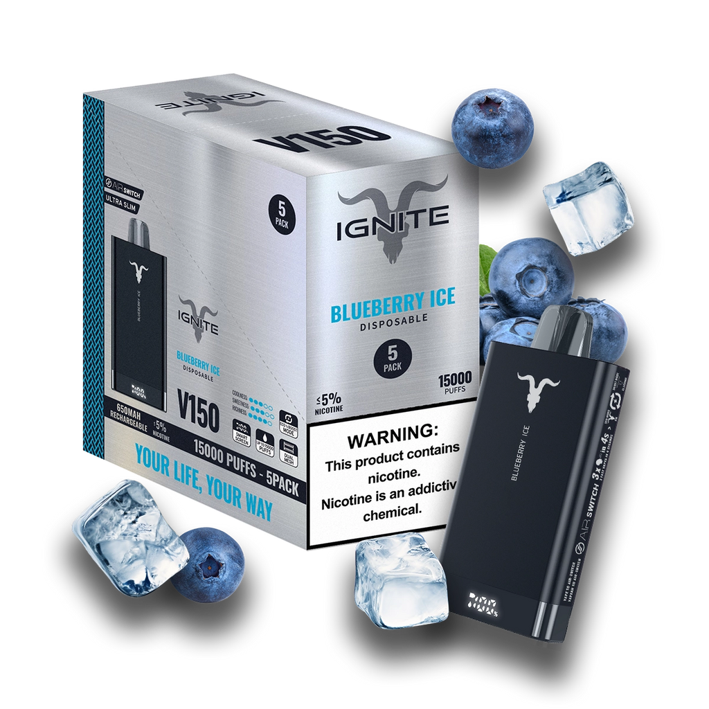 Blueberry Ice Ignite V150 15K Disposable Vape