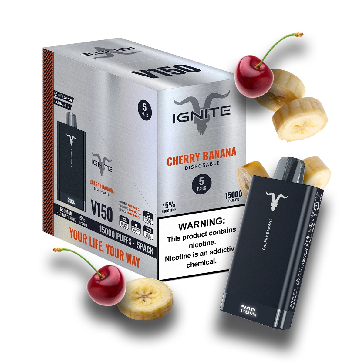Cherry Banana Ignite V150 15K Disposable Vape