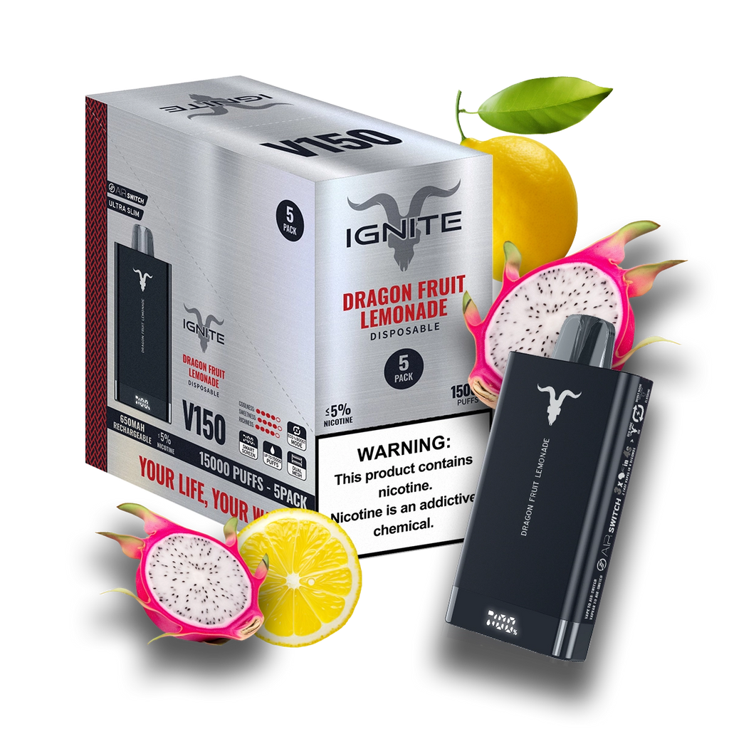 Dragon Fruit Lemonade Ignite V150 15K Disposable Vape