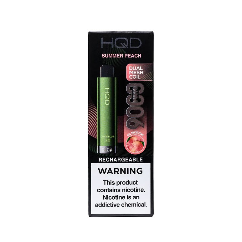 Summer Peach HQD Cuvie Plus 2.0 - 9K Disposable Vape