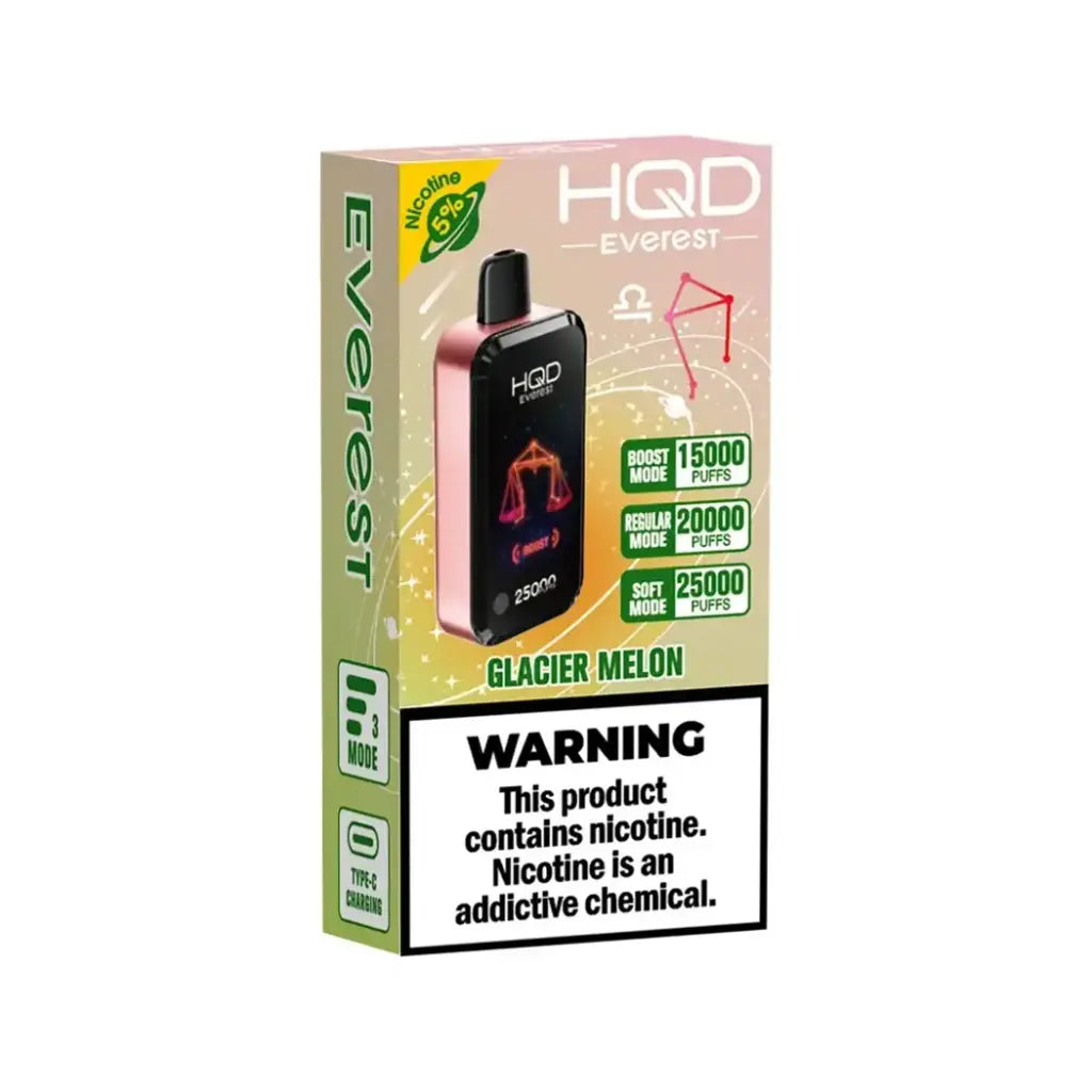 Glacier Melon HQD Cuvie Everest 25K Disposable Vape