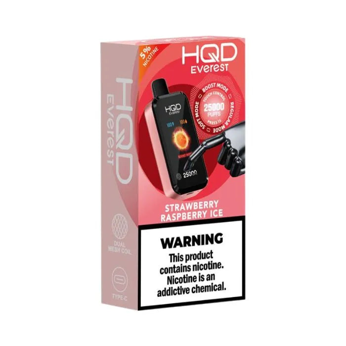 Strawberry Raspberry Ice HQD Cuvie Everest 25K Disposable Vape