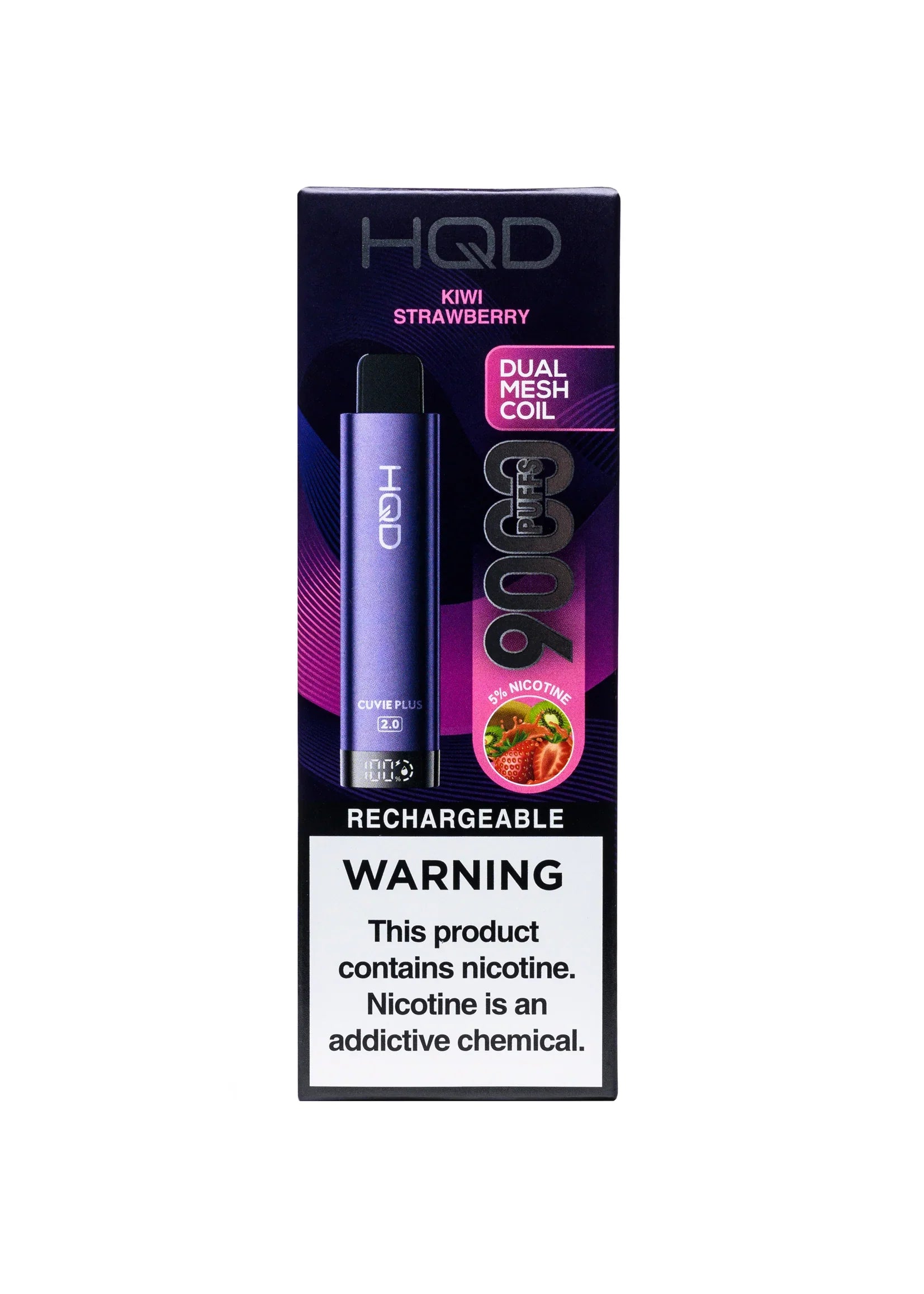 Kiwi Strawberry HQD Cuvie Plus 2.0 - 9K Disposable Vape