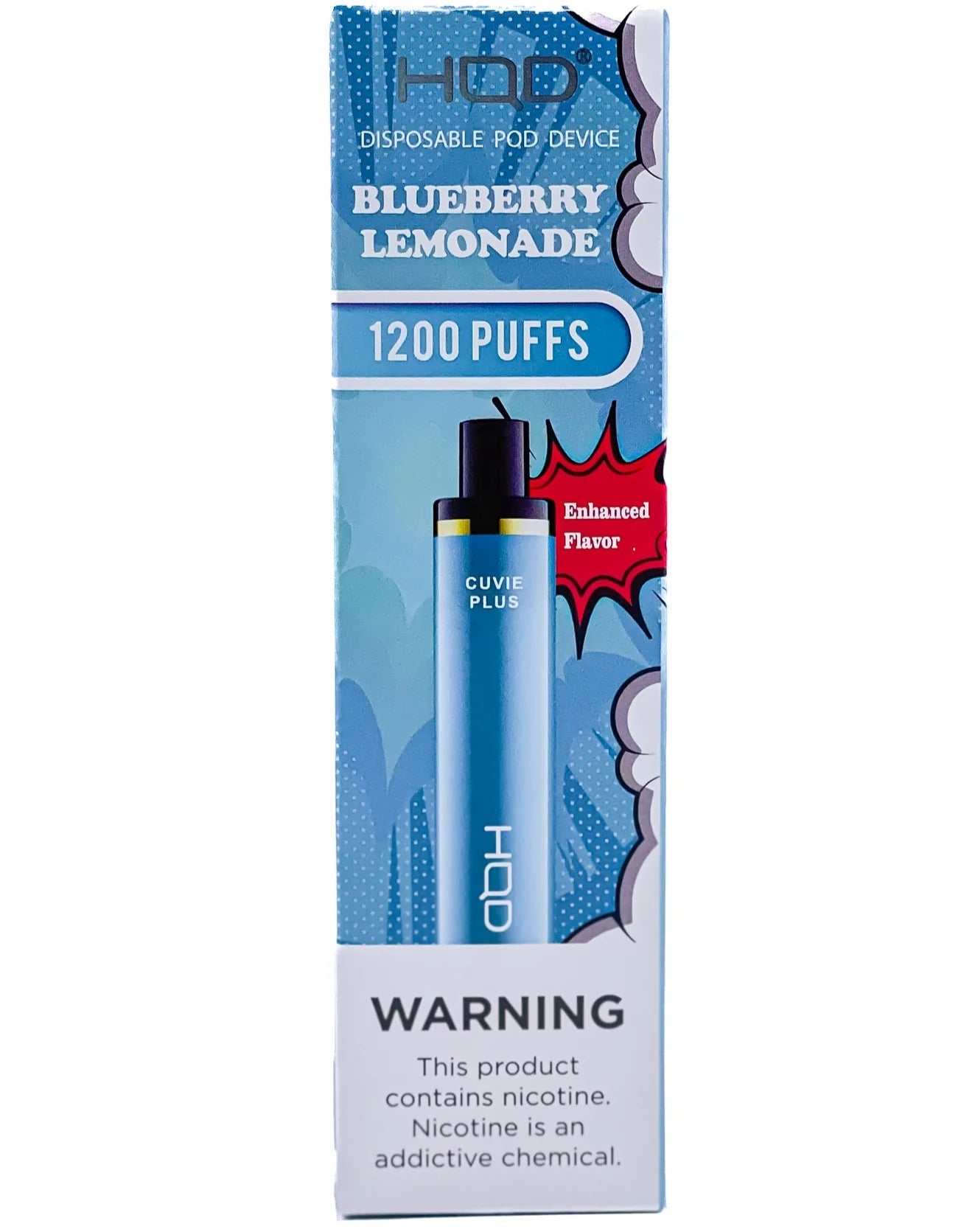 Blueberry Lemonade HQD Cuvie Plus 1200 Puffs Disposable Vape