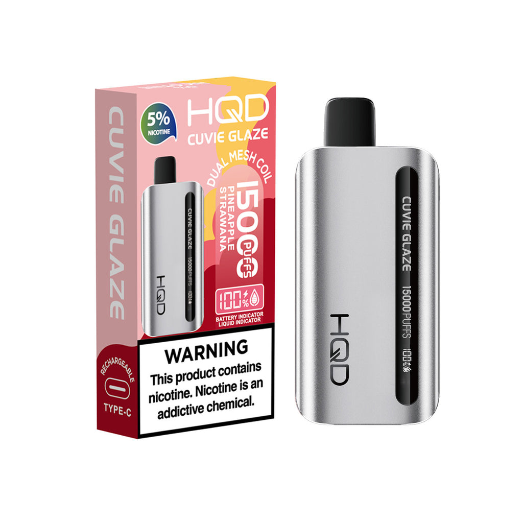 Clear HQD Cuvie Glaze 15K Disposable Vape