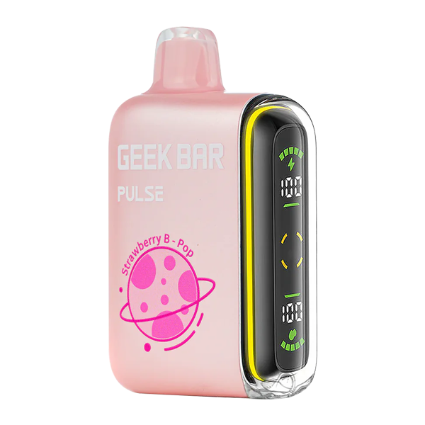 Strawberry B-Pop Geek Bar Pulse 15K 0% Disposable Vape