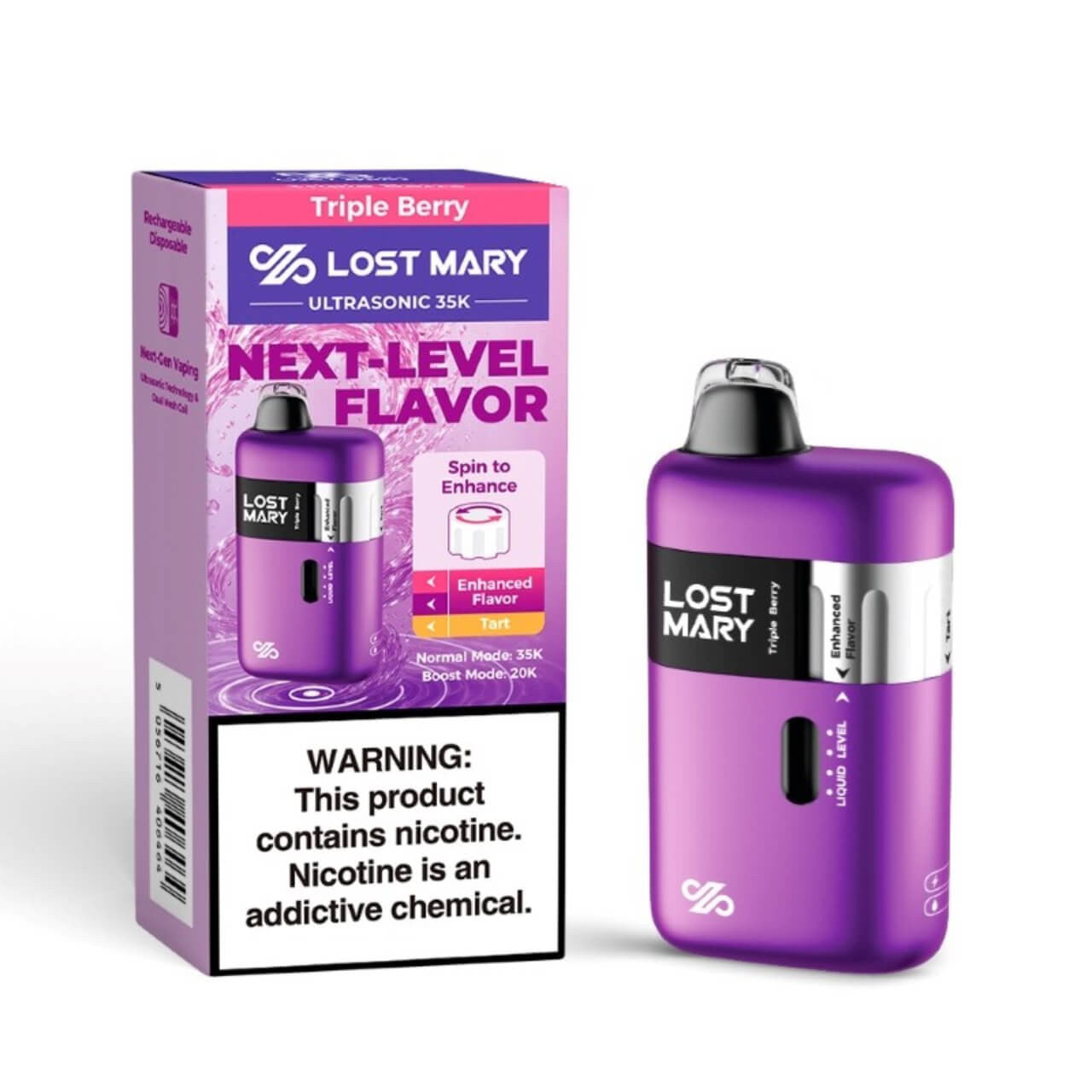 Triple Berry Lost Mary Ultrasonic 35k Disposable Vape