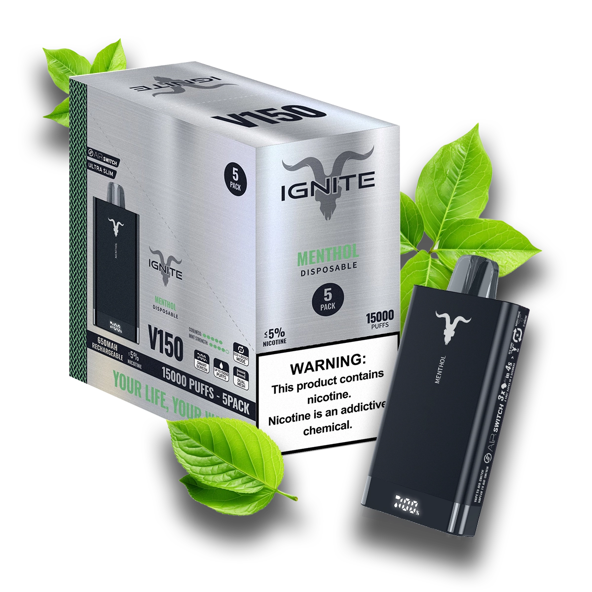 Menthol Ignite V150 15K Disposable Vape