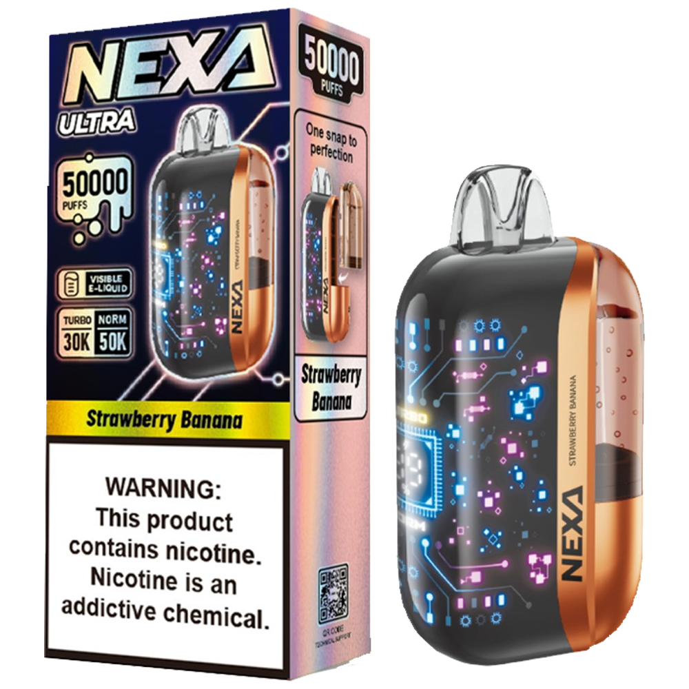 Strawberry Banana Nexa Ultra II 50K Disposable Vape