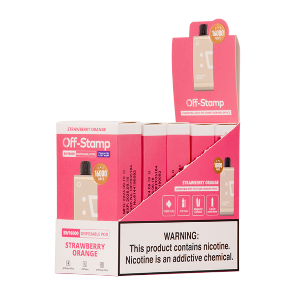Strawberry Orange Off-Stamp SW16000 Disposable Vape Pod