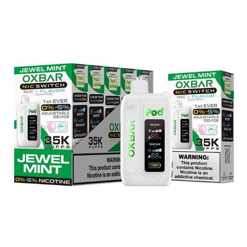 Jewel Mint OXBAR x Pod Juice Nic Switch 35K Disposable Vape Pod