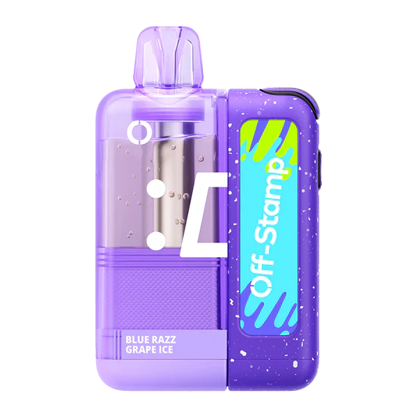 Blue Razz Grape Ice Off-Stamp X-Cube Crystal Kit 35K Disposable Vape
