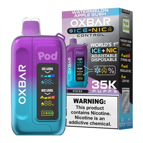 Watermelon Apple Gush (Pisces) OXBAR Ice-Nic Control 35K Disposable Vape