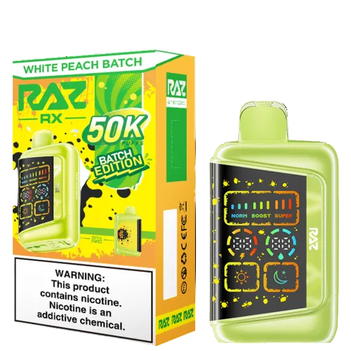 White Peach Batch RAZ RX50K Batch Edition Disposable Vape