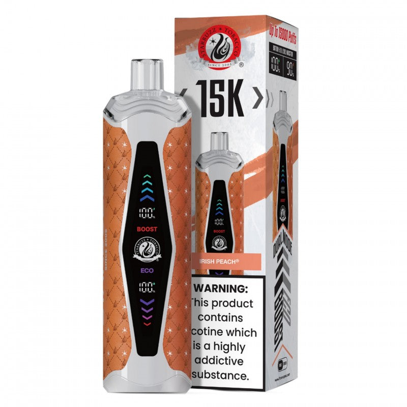 Irish Peach Starbuzz Super Max 15K Disposable Vape