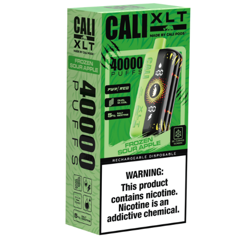 Frozen Sour Apple CALI XLT 40K Disposable Vape