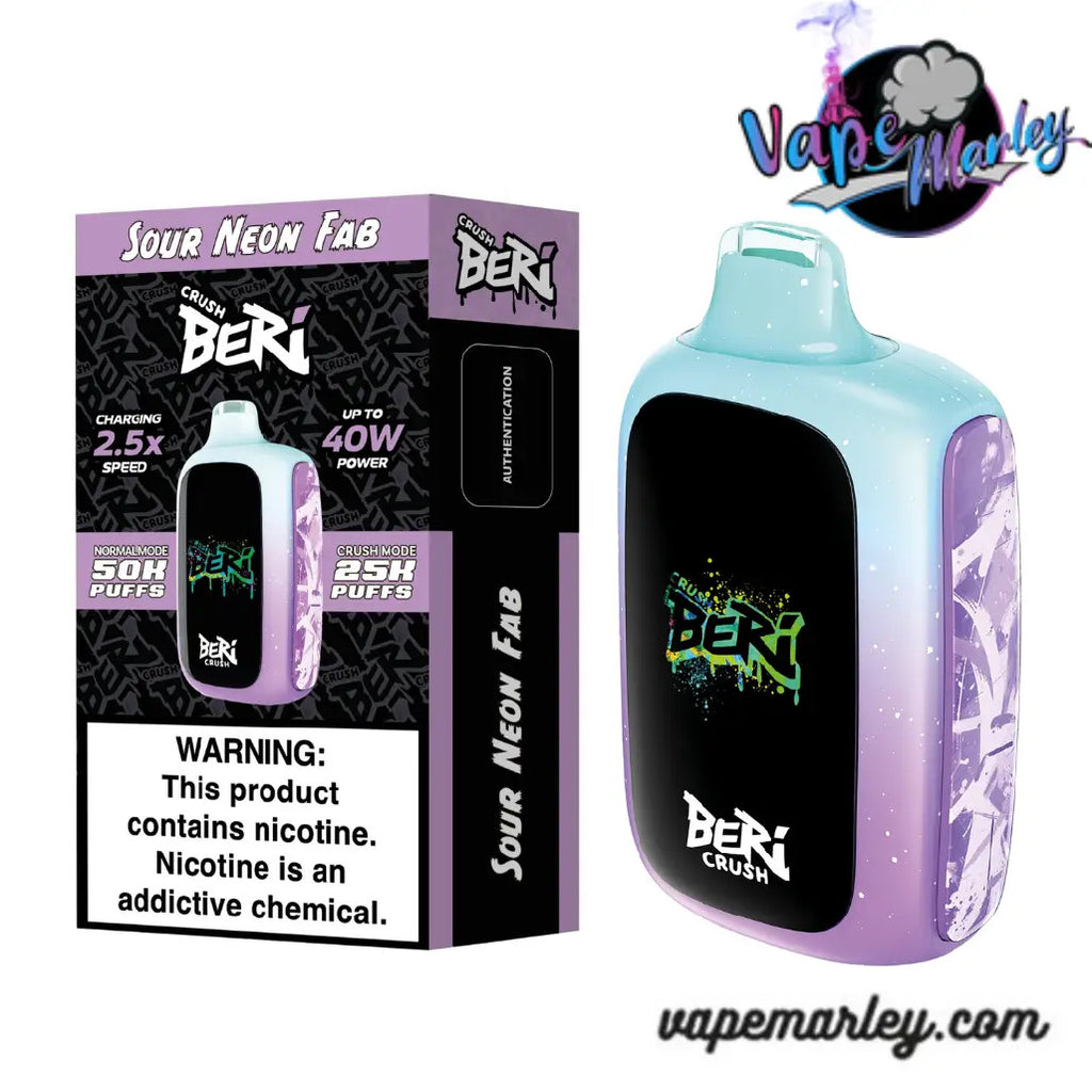 Sour Neon Fab Crush Beri 50K Disposable Vape