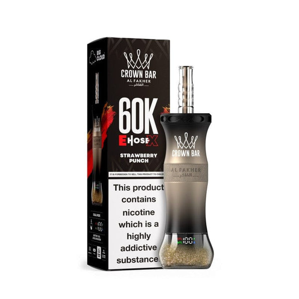 Strawberry Punch Crown Bar Al Fakher 60K E-Hose Disposable Vape