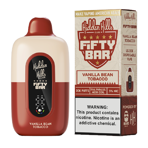 Vanilla Bean Tobacco Fifty Bar 20k Disposable Vape