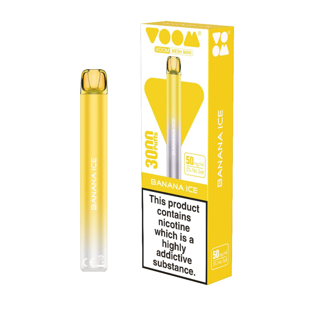 Strawberry Banana VOOM Mesh Mini 3K Disposable Vape