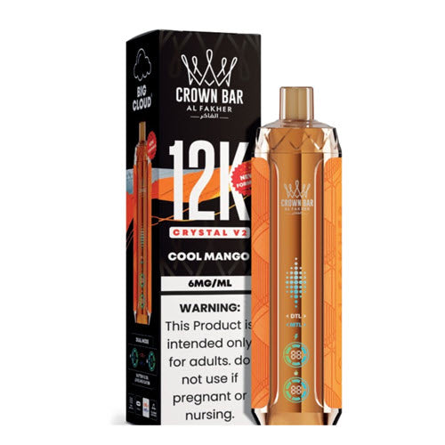 Cool Mango Crown Bar Al Fakher 12K Crystal V2 Metatine Disposable Vape