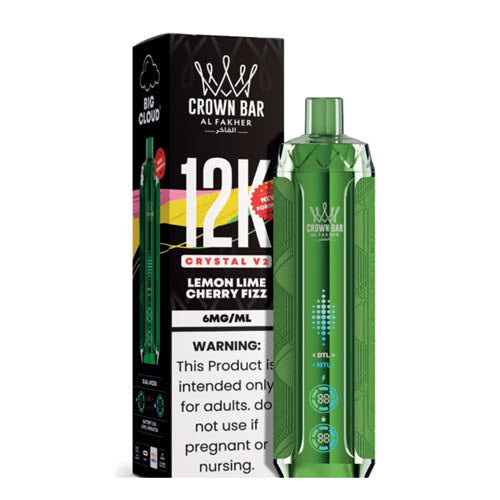 Lemon Lime Cherry Fizz Crown Bar Al Fakher 12K Crystal V2 Metatine Disposable Vape
