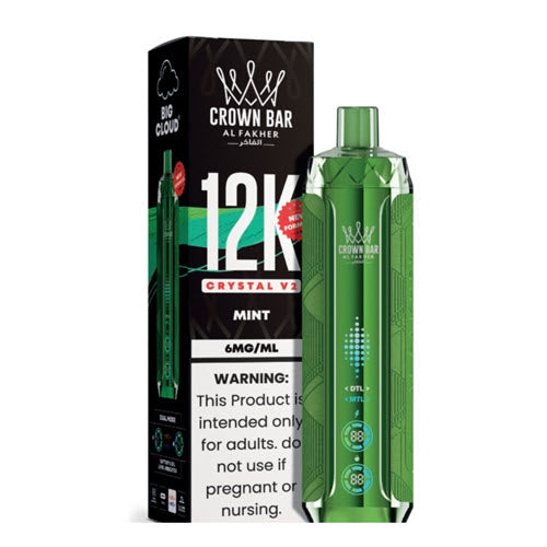 Mint Crown Bar Al Fakher 12K Crystal V2 Disposable Vape