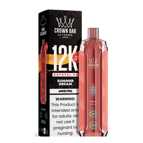 Summer Dream Crown Bar Al Fakher 12K Crystal V2 Metatine Disposable Vape
