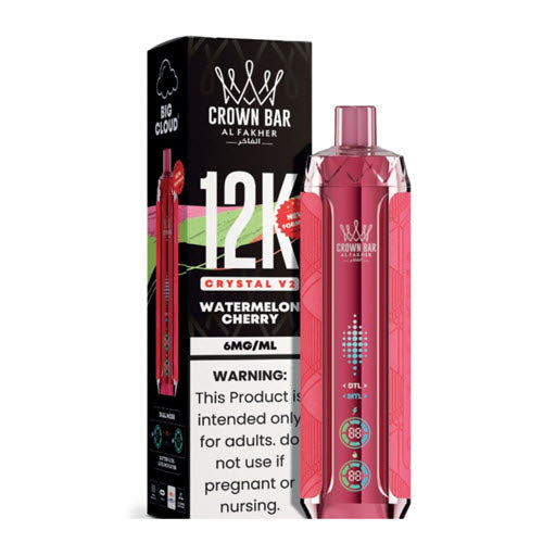 Watermelon Cherry Crown Bar Al Fakher 12K Crystal V2 Metatine Disposable Vape