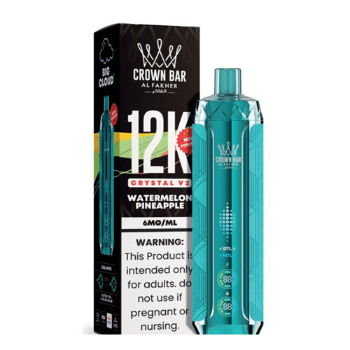Watermelon Pineapple Crown Bar Al Fakher 12K Crystal V2 Metatine Disposable Vape