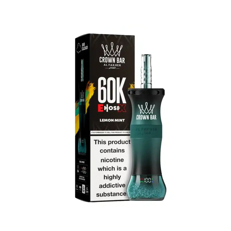 Lemon Mint Crown Bar Al Fakher 60K E-Hose Disposable Vape