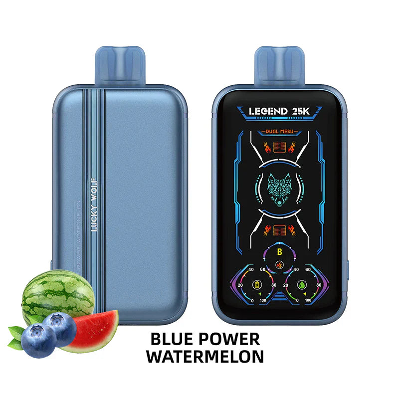 Blue Power Watermelon Lucky Wolf Legend 25K Disposable Vape Pod