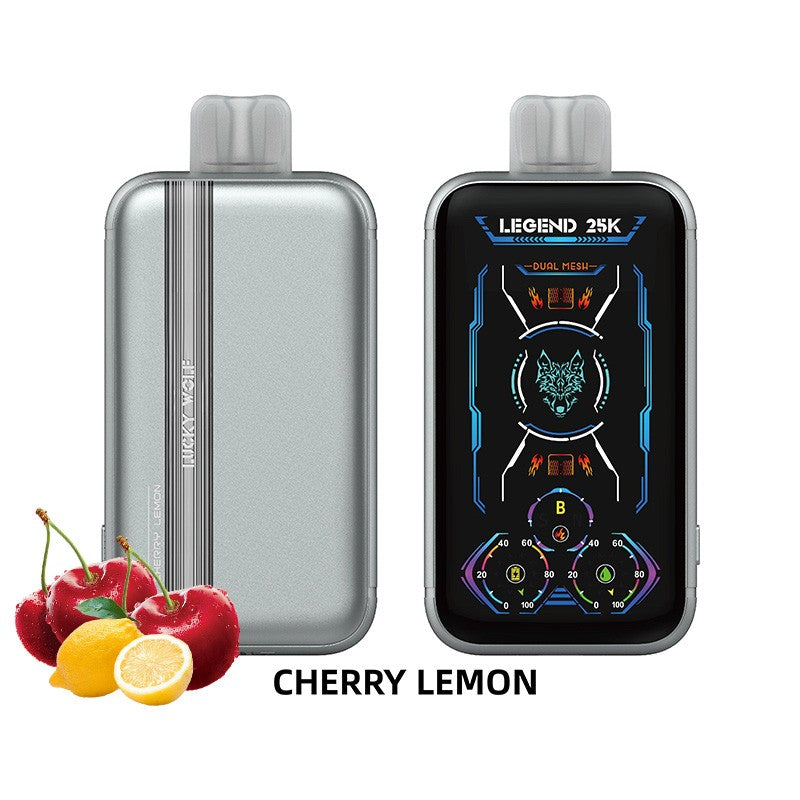 Cherry Lemon Lucky Wolf Legend 25K Disposable Vape Pod