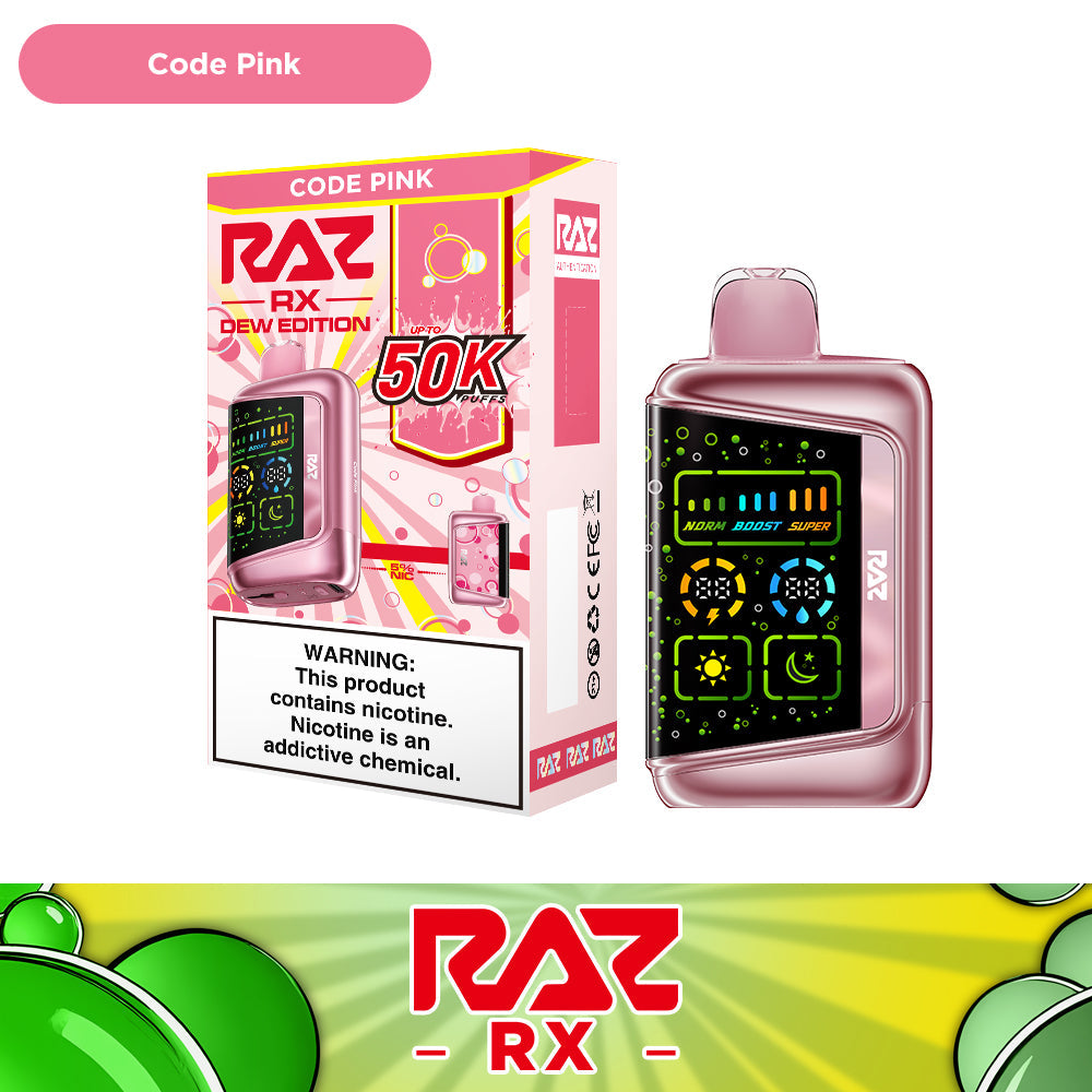 Code Pink RAZ RX Dew Edition 50K Disposable Vape