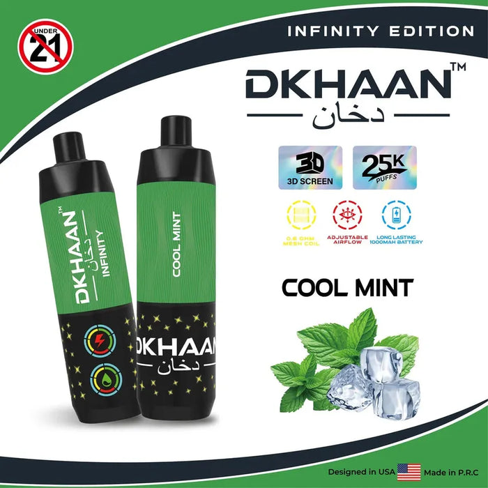 Cool Mint Dkhaan Infinity Edition 25K Disposable Vape