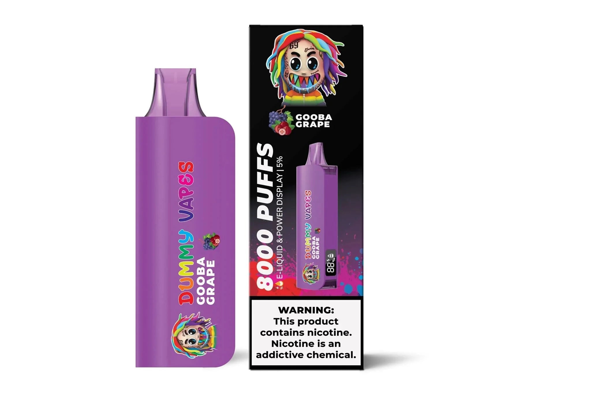 GOOBA GRAPE Dummy Vapes 8K Disposable Vape