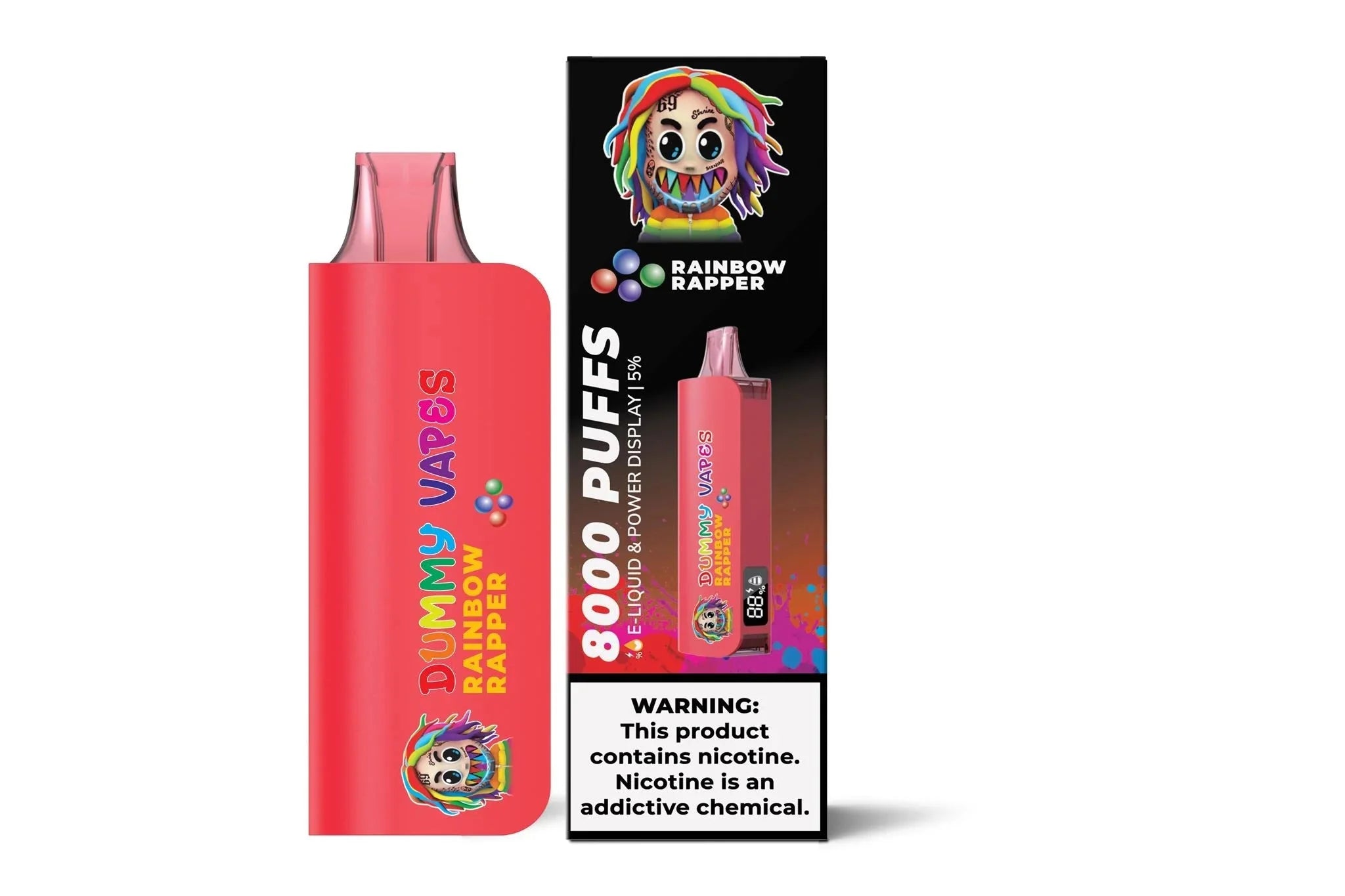 RAINBOW RAPPER Dummy Vapes 8K Disposable Vape