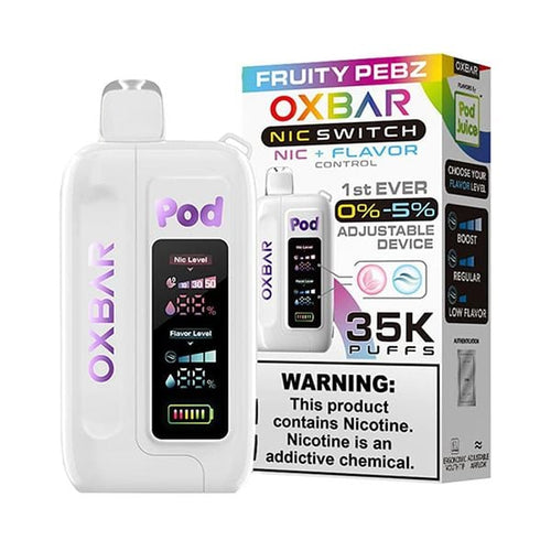 Fruity Pebz OXBAR x Pod Juice Nic Switch 35K Disposable Vape Pod