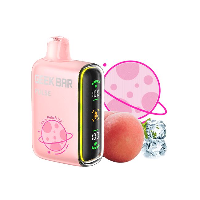 Juicy Peach Ice Geek Bar Pulse 15K Disposable Vape