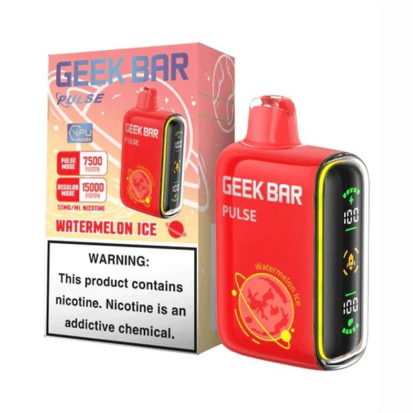 WATERMELON ICE Geek Bar Pulse 15K 0% Disposable Vape