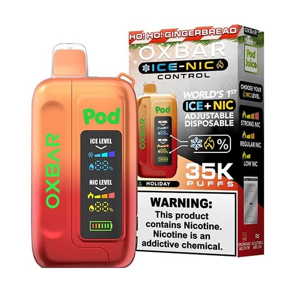 HO- HO- Ginger Bread OXBAR Ice-Nic Control 35K Disposable Vape