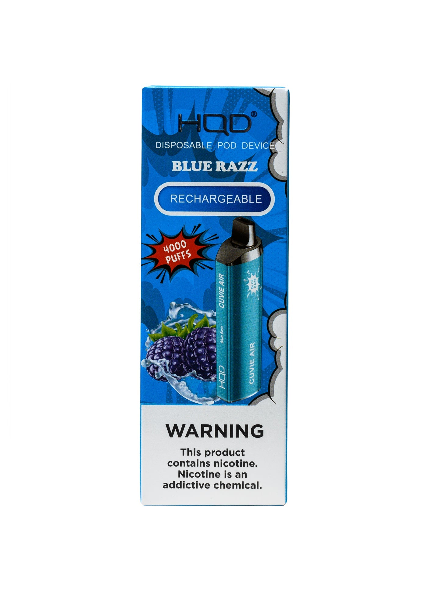 Blue Raz HQD Cuvie Air 4K Disposable Vape