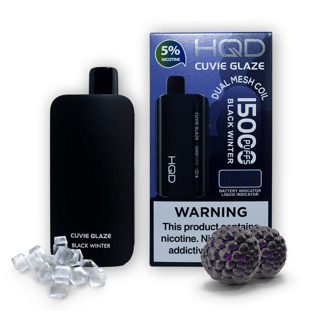 Black Winter HQD Cuvie Glaze 15K Disposable Vape